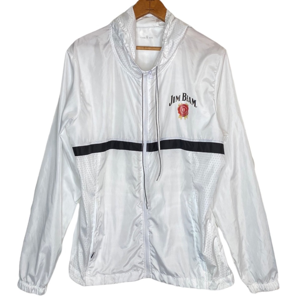 Jim Beam Lightweight Zip Up Windbreaker Jacket Size Medium